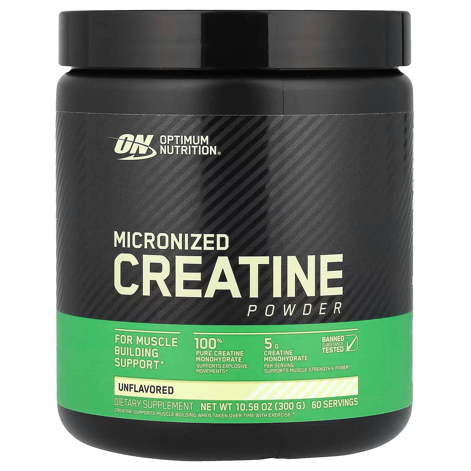 Optimum Nutrition 100% Pure Creatine Monohydrate Micronized Powder, Unflavored(300G)