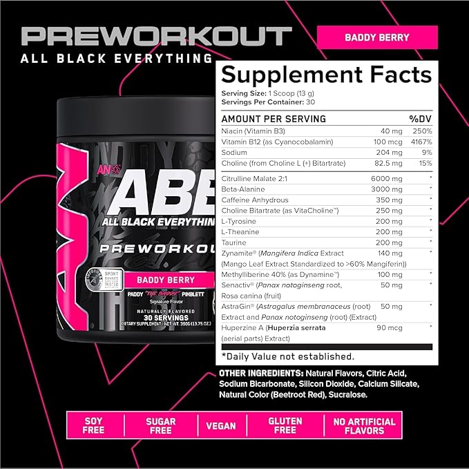 ABE All Black Everything Ultimate Pre Workout (30 SERVINGS)