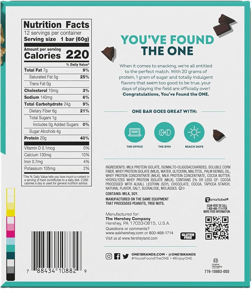 ONE PROTEIN BAR (PACK OF 12 X 60G)
