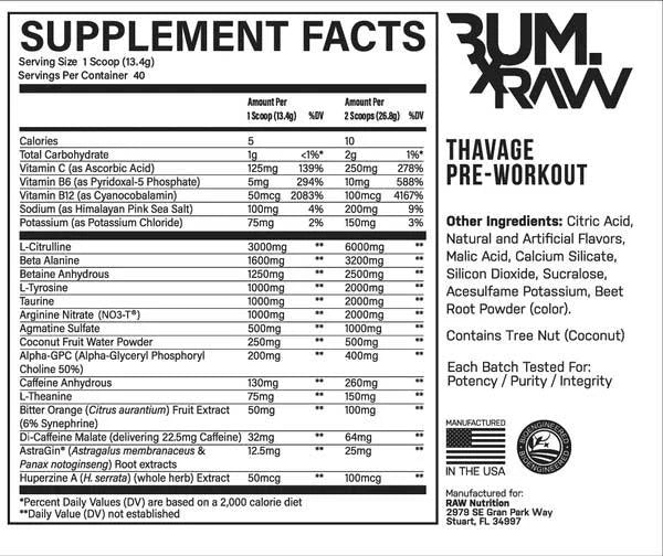 CBUM THAVAGE PRE-WORKOUT