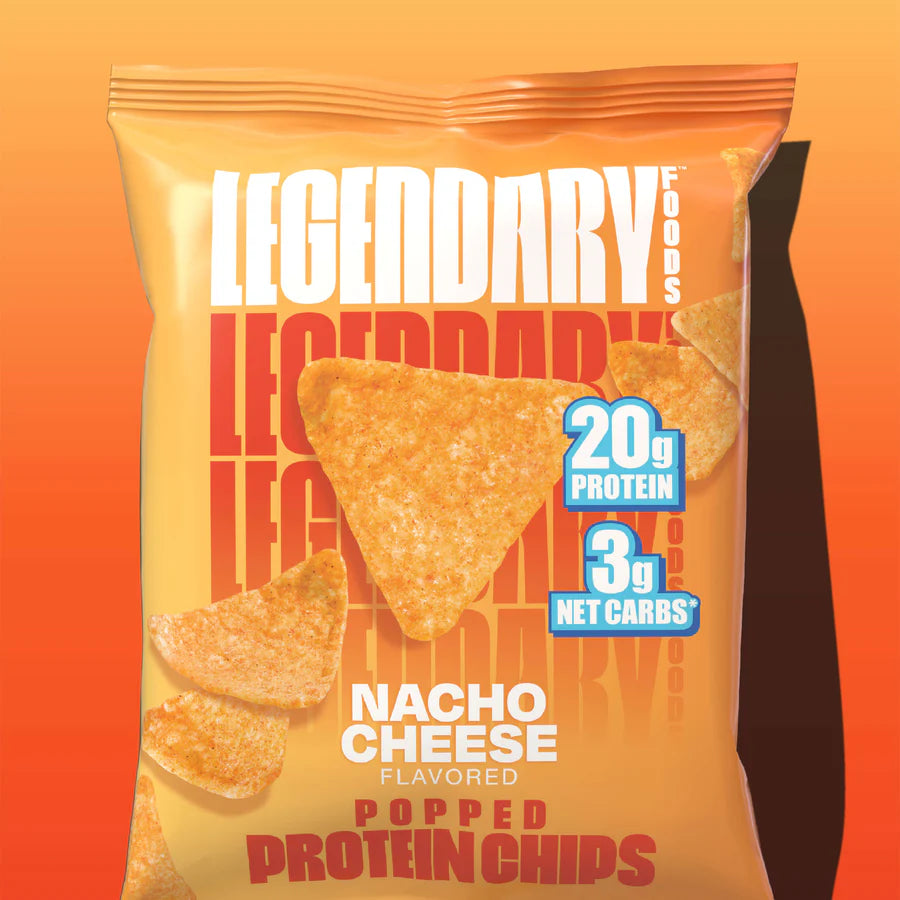 LEGENDARY FOODS Nacho Cheese Popped Protein Chips (PACK OF 7 X 34G)