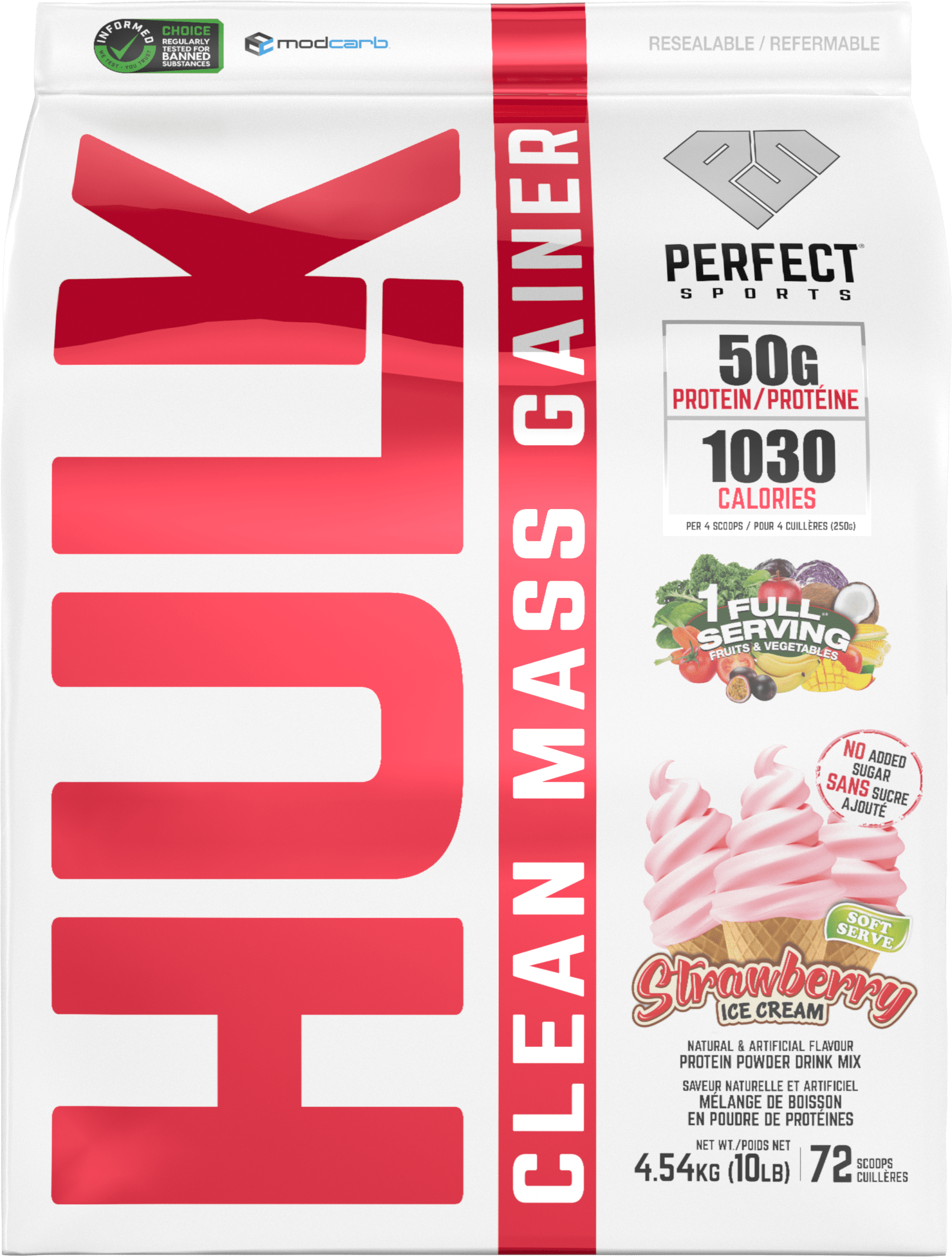 PERFECT SPORTS HULK CLEAN MASS GAINER 10LB